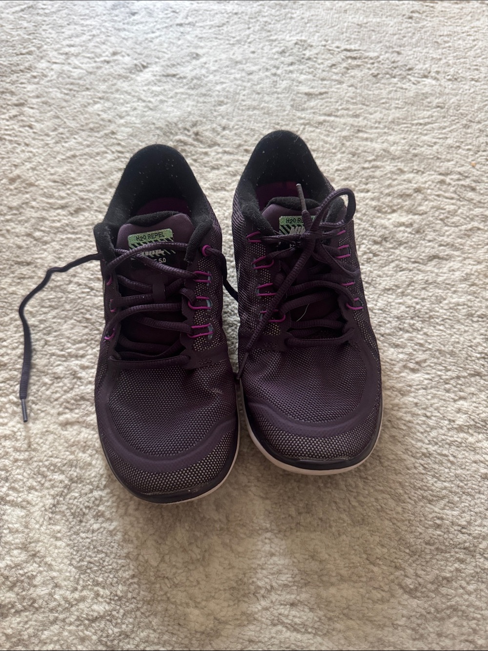 Nike Plum Running Shoes with Light Teal Swoosh